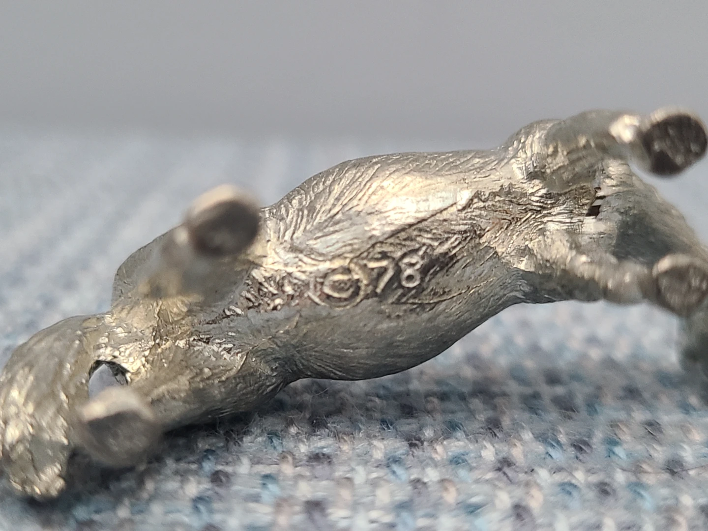 TWO Vintage Pewter Horse Figurines - photo 3