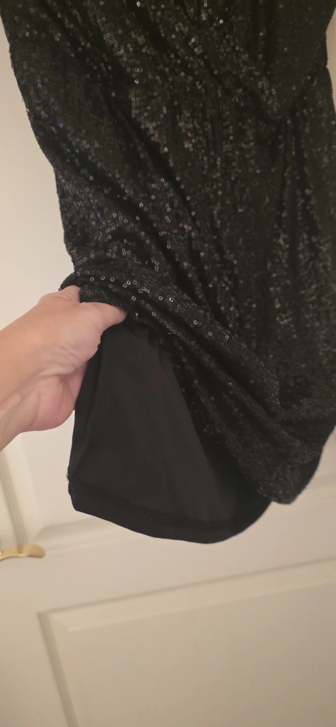Dex Black Sequin Dress - Size L - photo 2