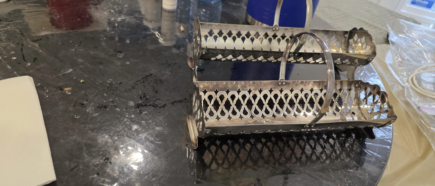 Yeomen Silver Plated Two-Tiered Serving Basket