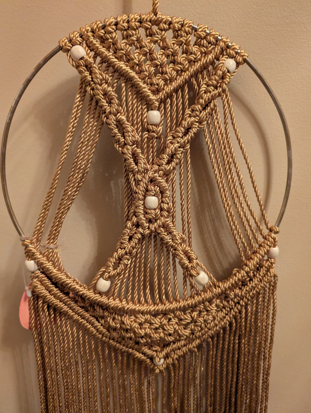 Handcrafted Macrame Wall Hanging with Beads - photo 2