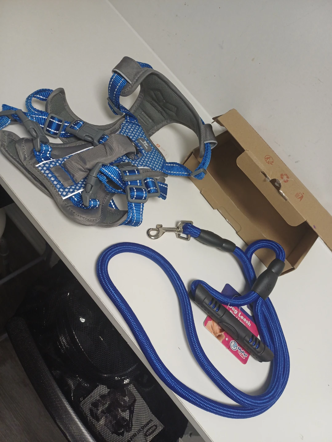 Huntboo Dog Harness and Leash Set - Blue, Size M - photo 5