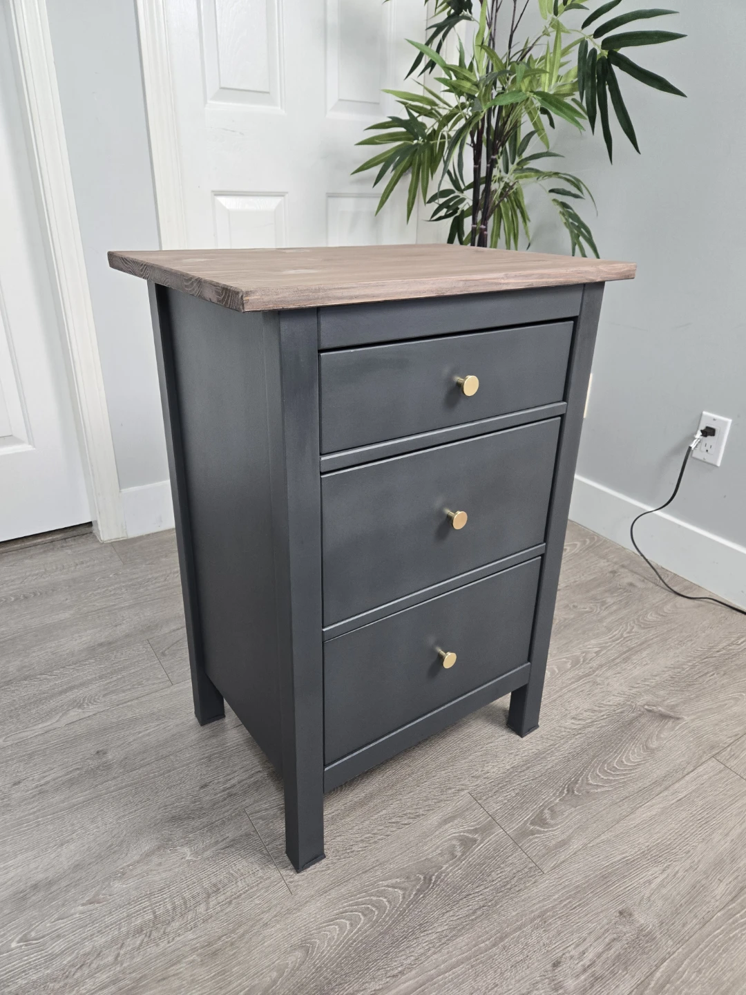 Newly refinished 3 drawer dresser nightstand
