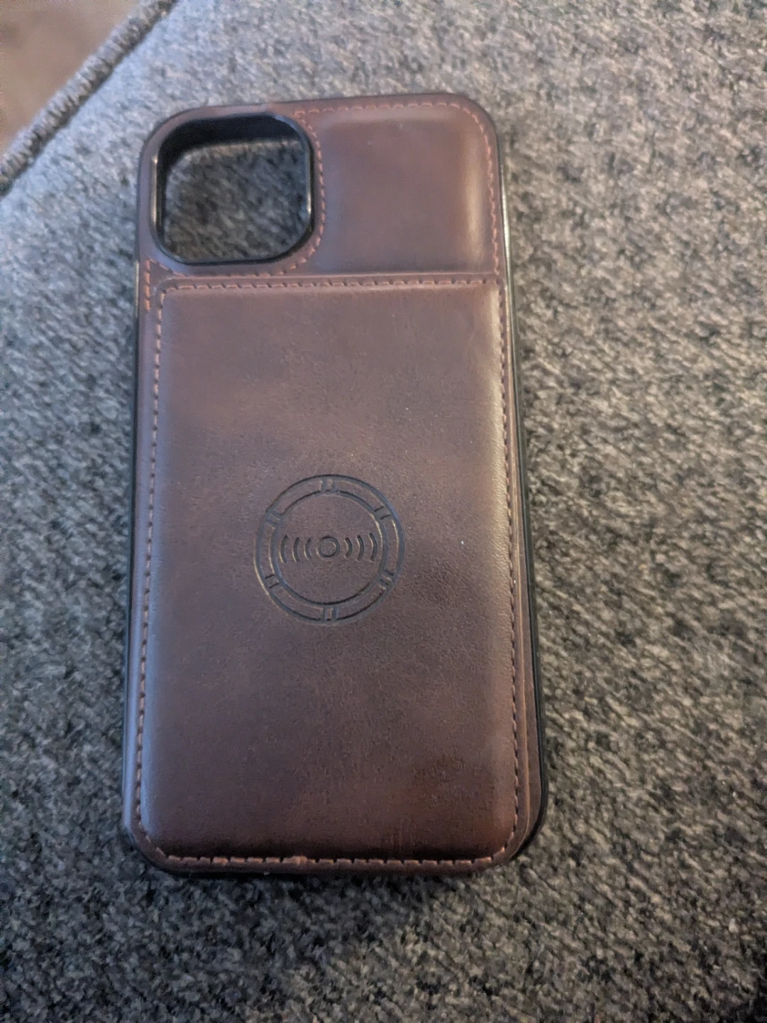 Brown Leather Phone Case with Card Holder