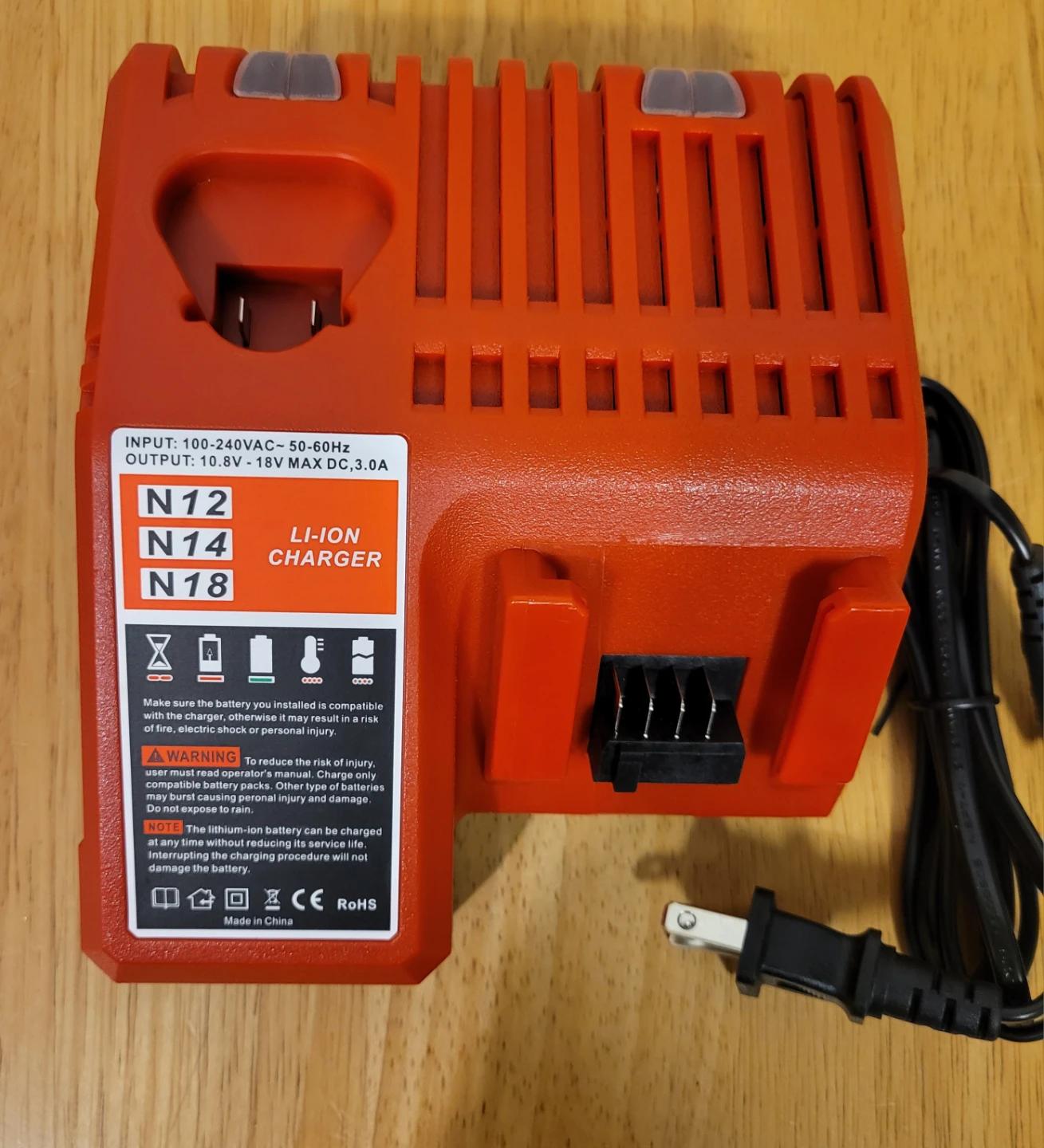 compatible Milwaukee M12 (12V) /  M18 (18V) Battery Charger 1850