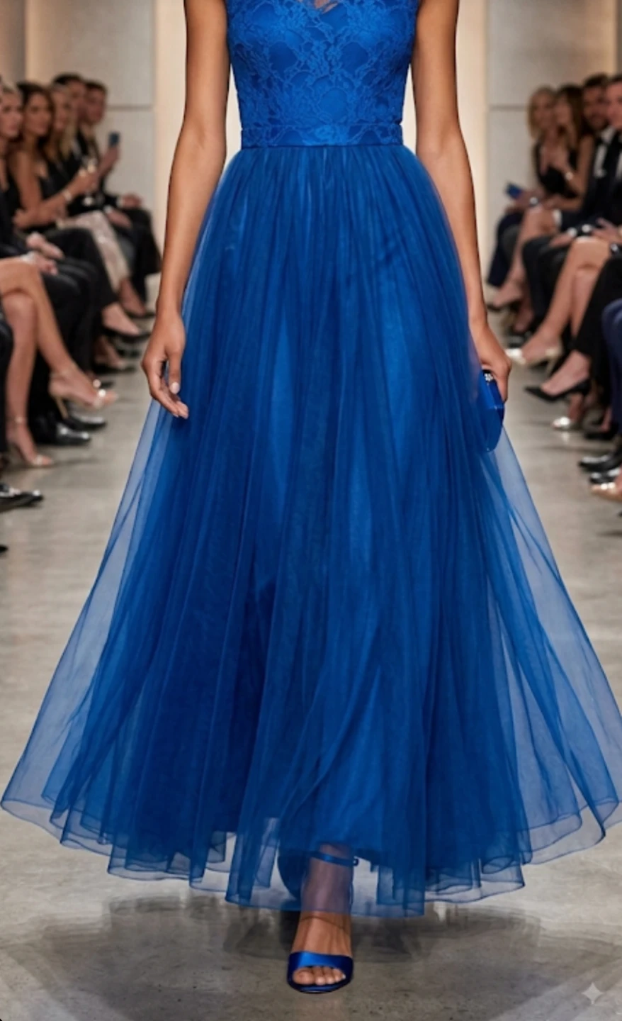 Blue Lace and Tulle Dress - photo 2