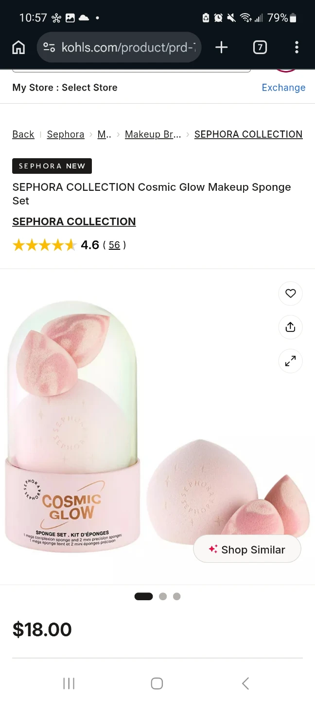 x3 Sephora Collection Cosmic Glow Makeup Sponge Set