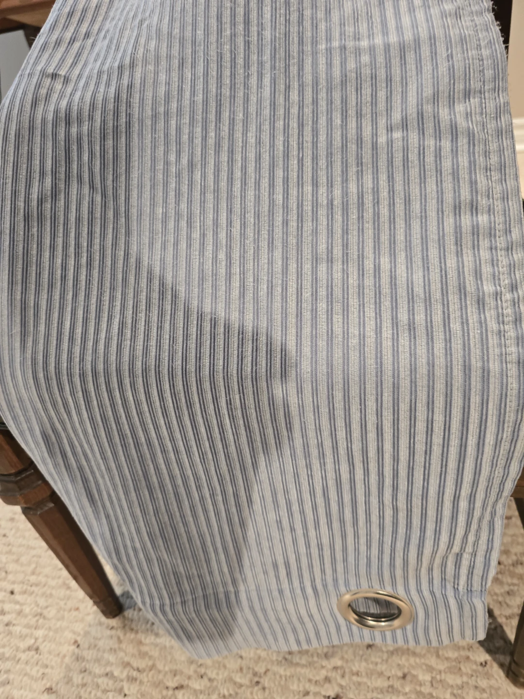 Blue Striped Curtains with Grommets - photo 2