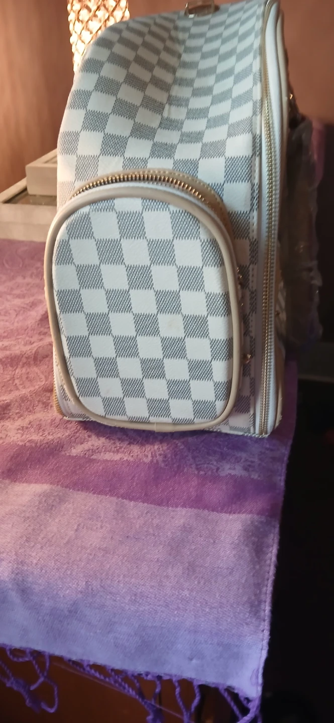 Pet Carrier Bag Tote Checkerboard Print - photo 2