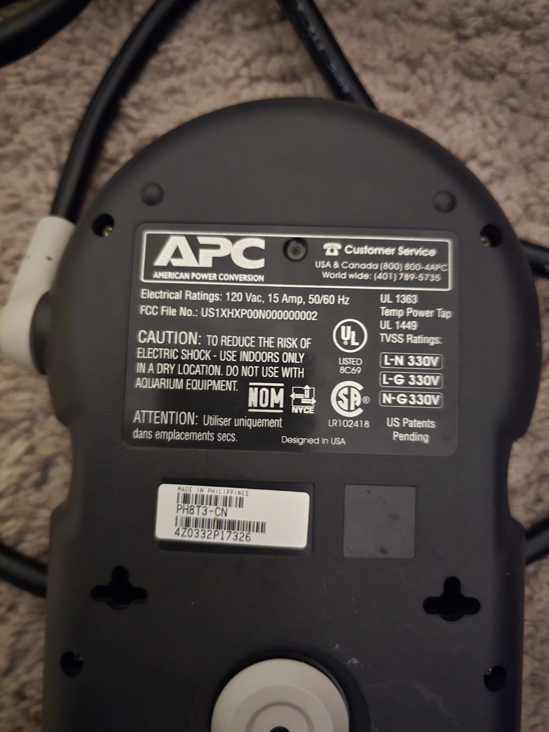APC SurgeArrest Home/Office Surge Protector 8 Outlets - photo 3