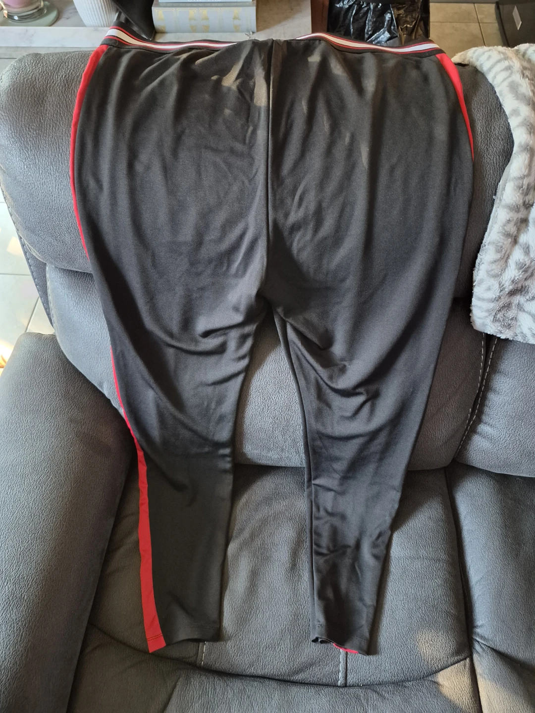 Forever 21+ Black Athletic Pants with Red Stripe - photo 2