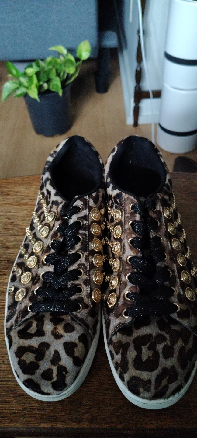 ALDO Leopard Print Studded Sneakers