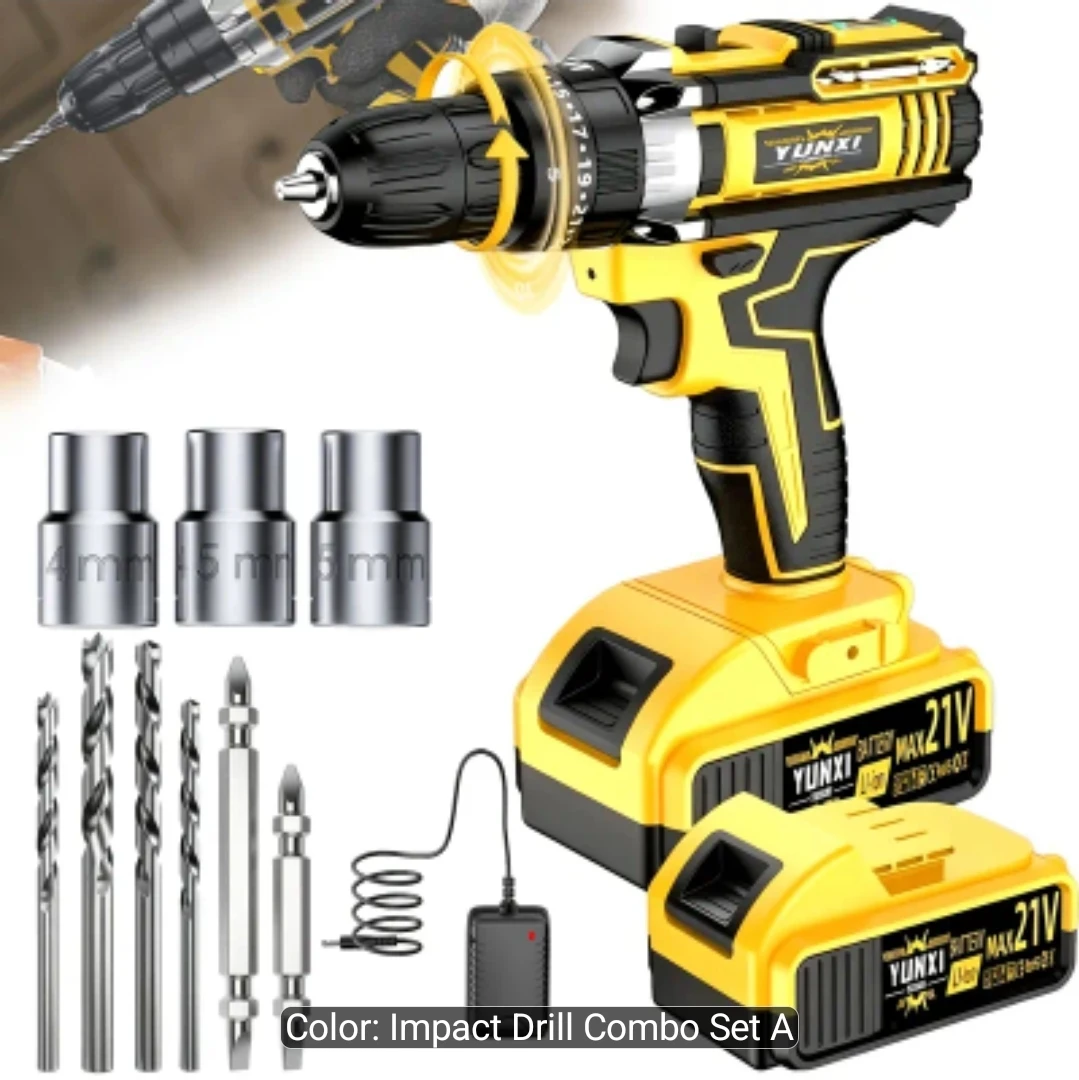 Cordless Drill 21V with 2 Batteries - New
