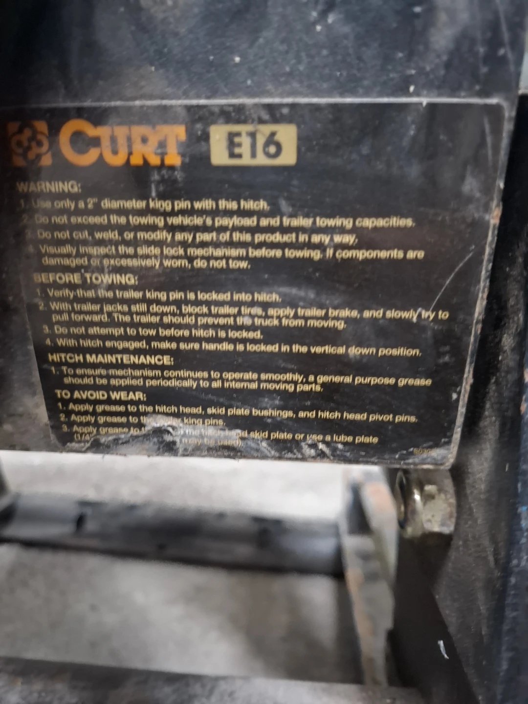 CURT E16 5th Wheel Hitch - photo 5