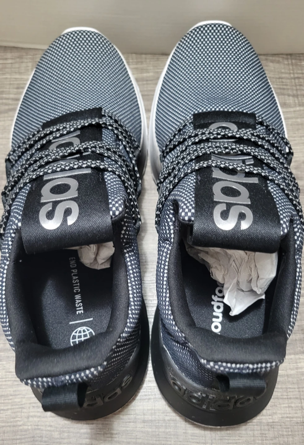 Adidas Lite Racer. Running Shoes Black/White Men's Size 11 - photo 4