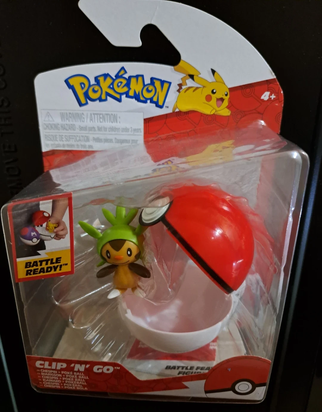 Pokemon Clip 'N' Go Chespin + Poké Ball Figure - photo 2