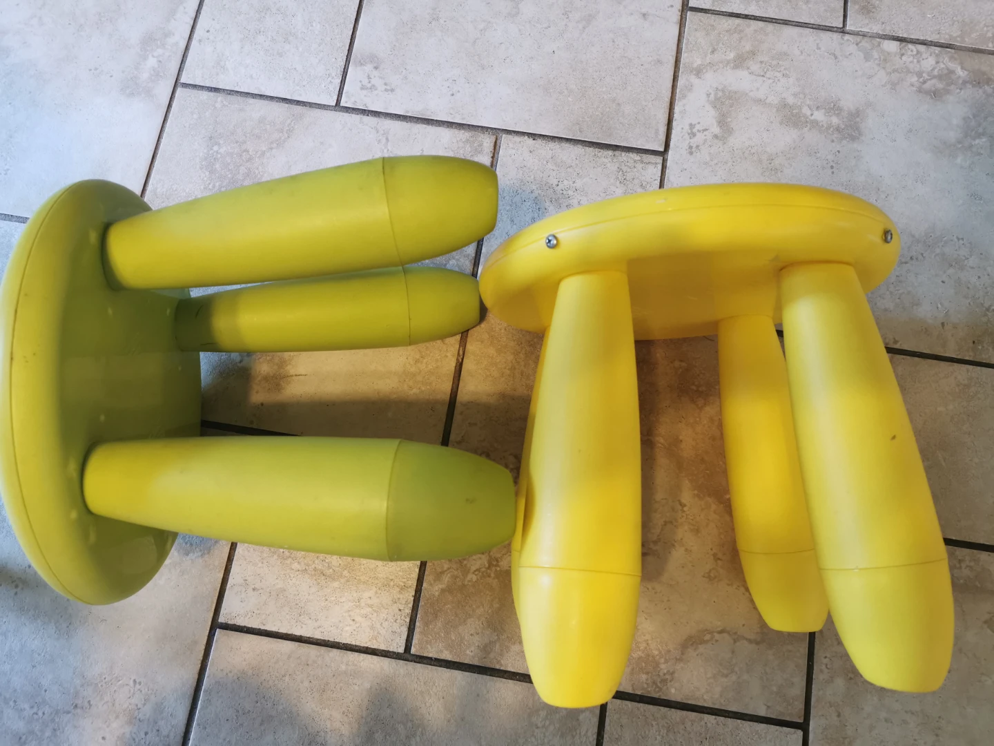 Yellow Plastic Stool - photo 2