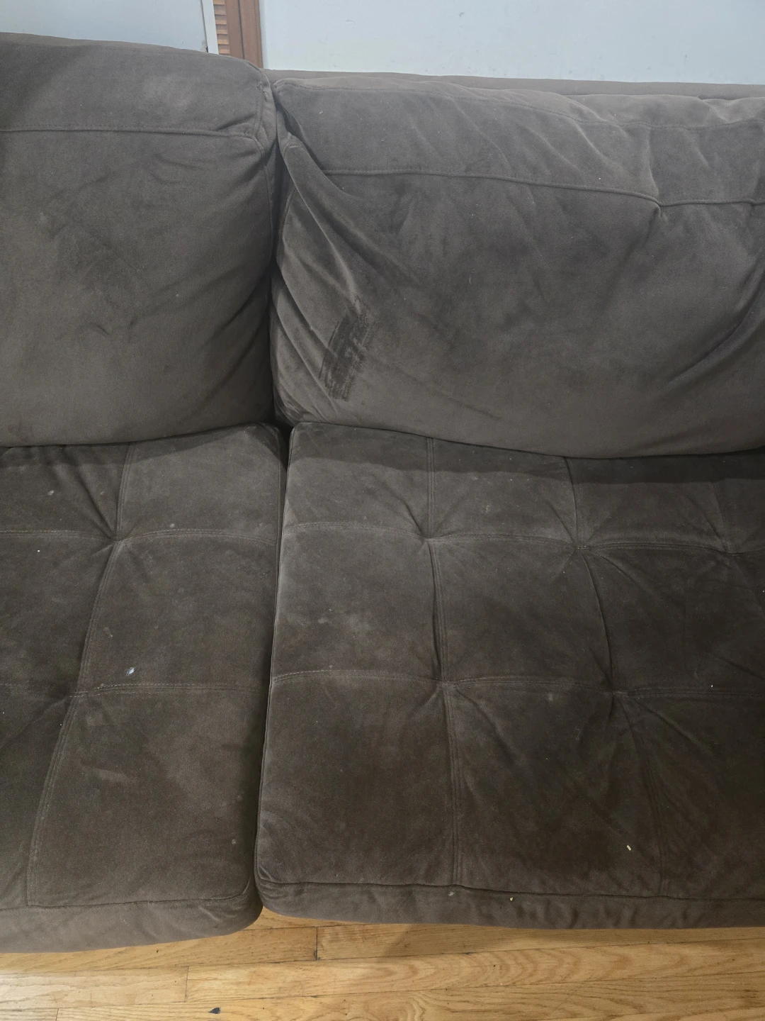 Brown Suede Loveseat Sofa - photo 2