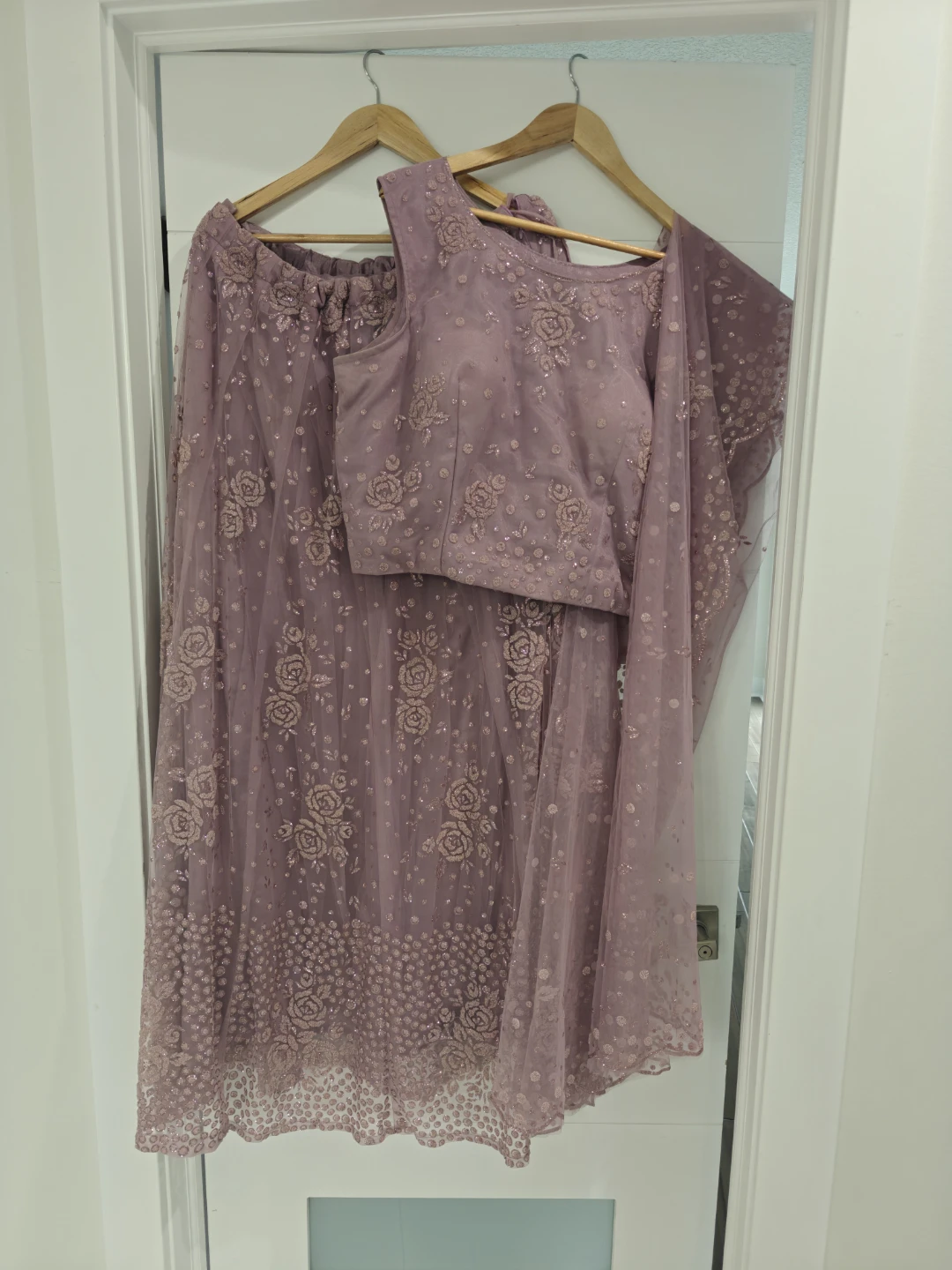 Women's Purple Embroidered Lehenga Choli