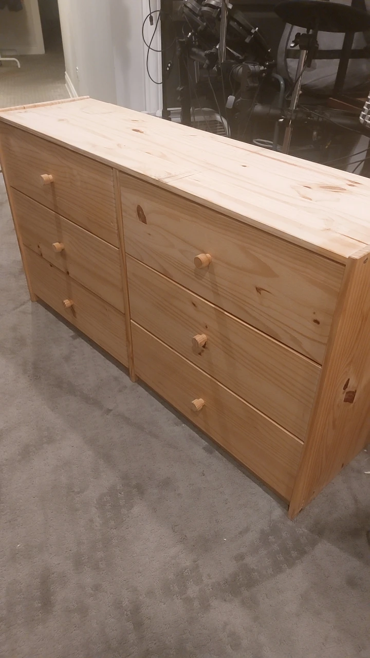 Solid Pine 6-Drawer Dresser