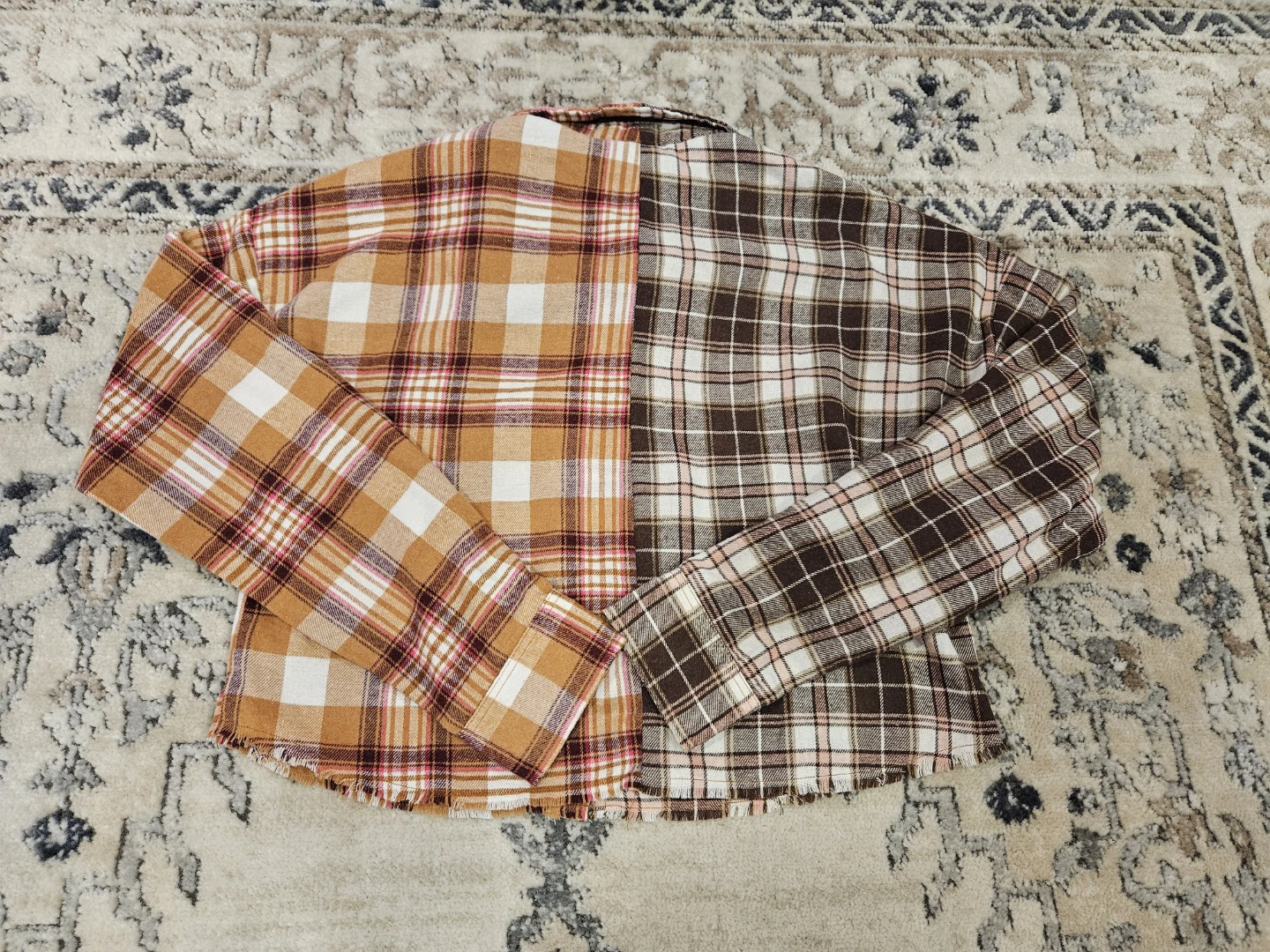 Rue 21 Plaid Cropped Shirt Medium - photo 2