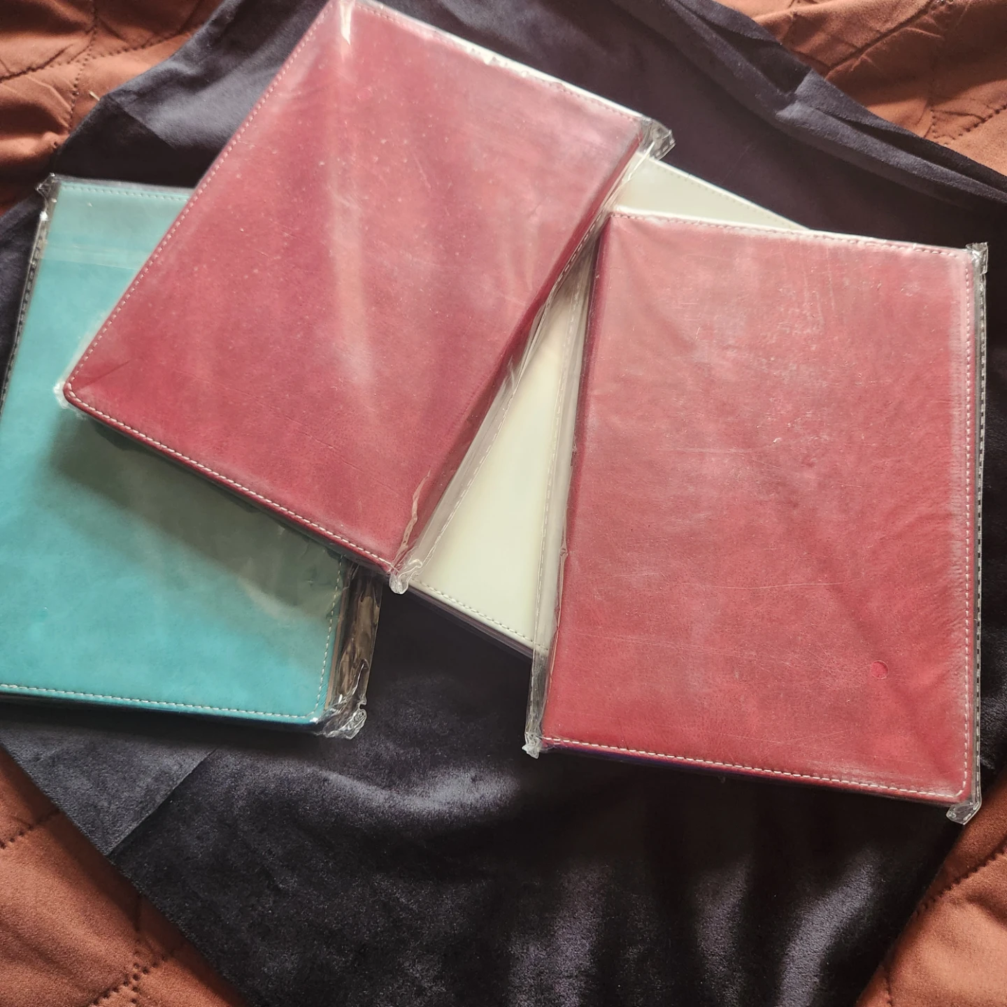 Set of 4 Faux Leather Sublimation Notebooks