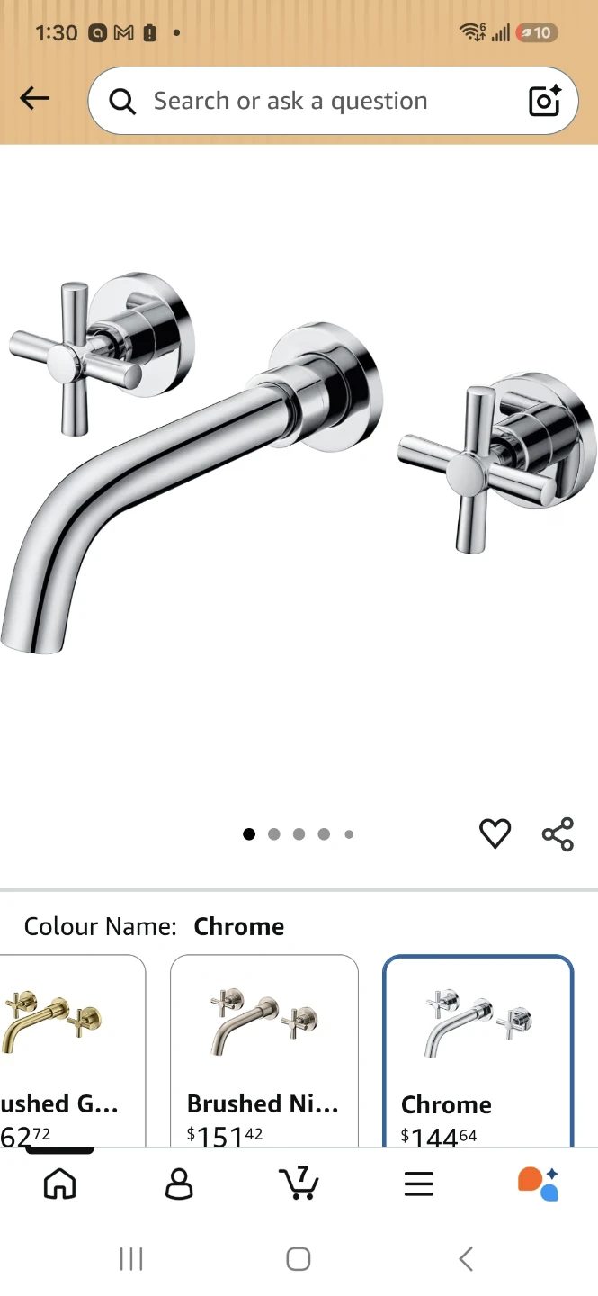 Wall Mounted Faucet Set with Handheld Mirror
