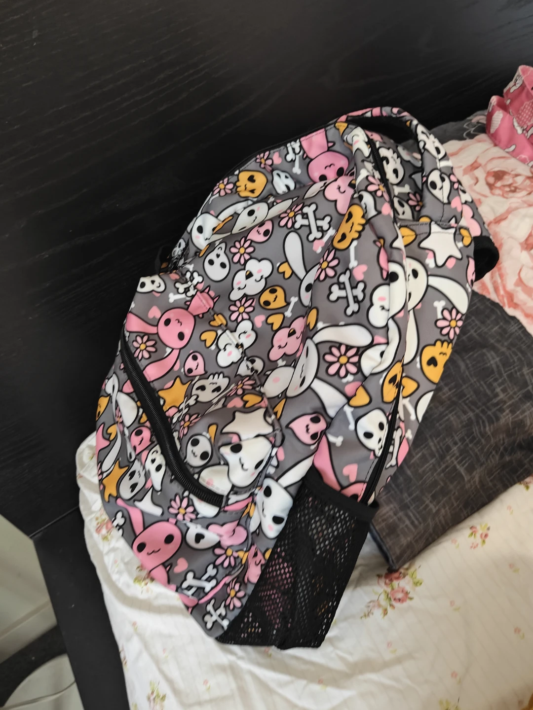 Cute Kawaii Backpack with Pink Lunchbag and Paw Mittens - photo 2