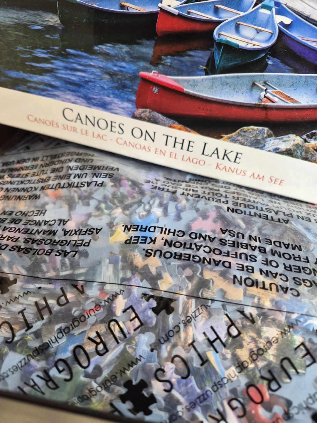 EuroGraphics Canoes on the Lake 1000 Piece Jigsaw Puzzle - photo 4