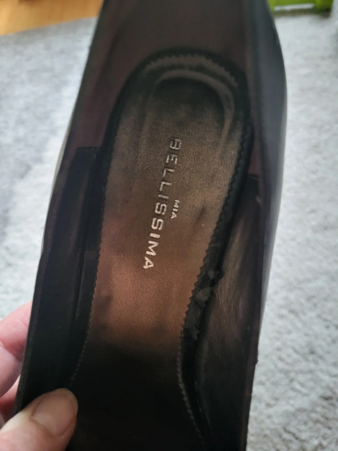 Mia Bellissima Black Leather Heels Size 38 - photo 2