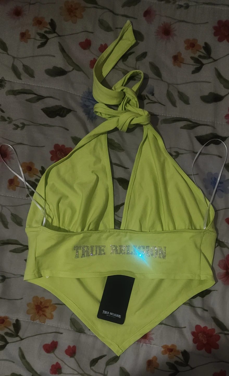 True Religion Rhinestone Halter Crop Top - photo 5