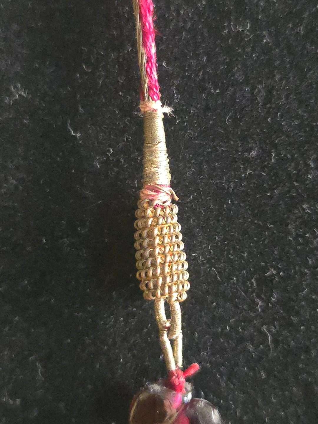 Handmade Garnet Beaded Necklace - photo 2