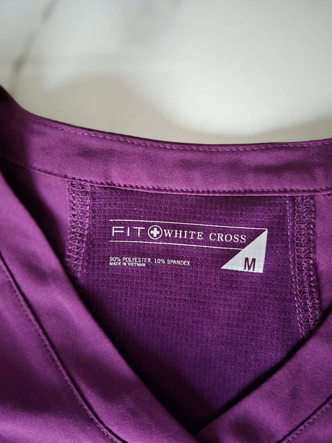 Fit + White Cross Purple Scrub Top Size M - photo 2