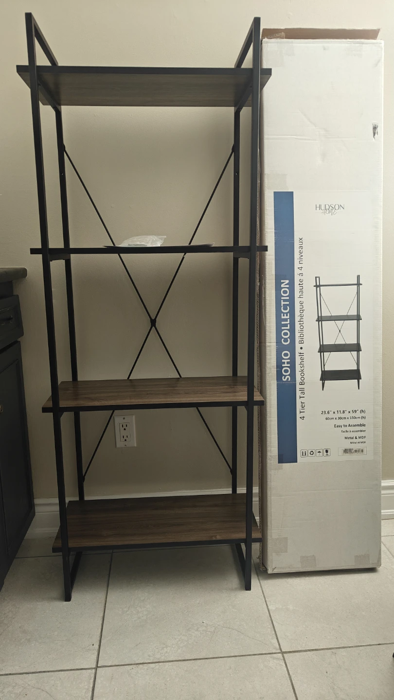 Hudson Home Soho Collection 4 Tier Bookshelf - photo 3