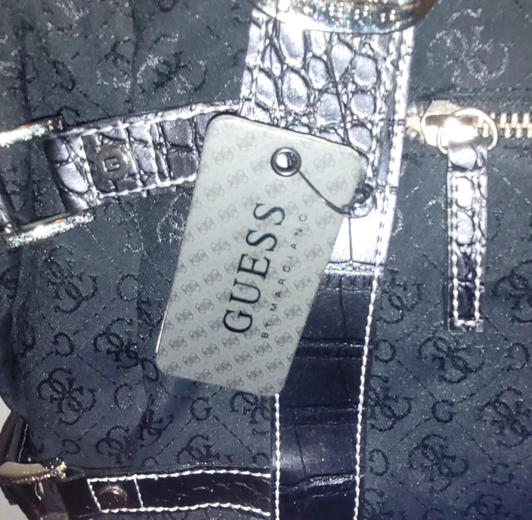 New w/ TagsGuess Black Monogram Tote Bag - photo 2