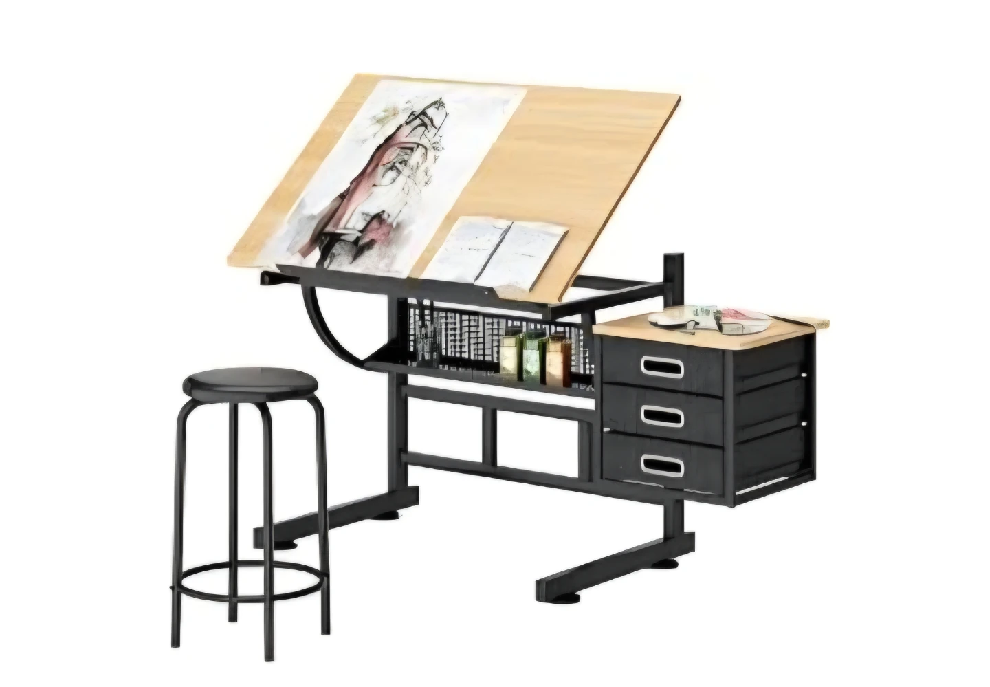 BRAND NEW DRAFTING TABLE AND STOOL