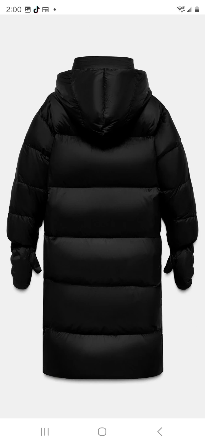 Zara winter water repellant long coat with gloves size L - photo 2