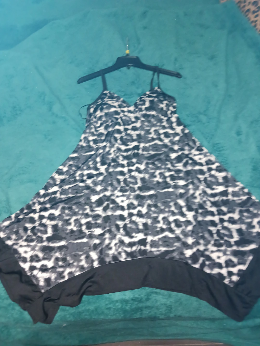 Black and White Leopard Print Dress