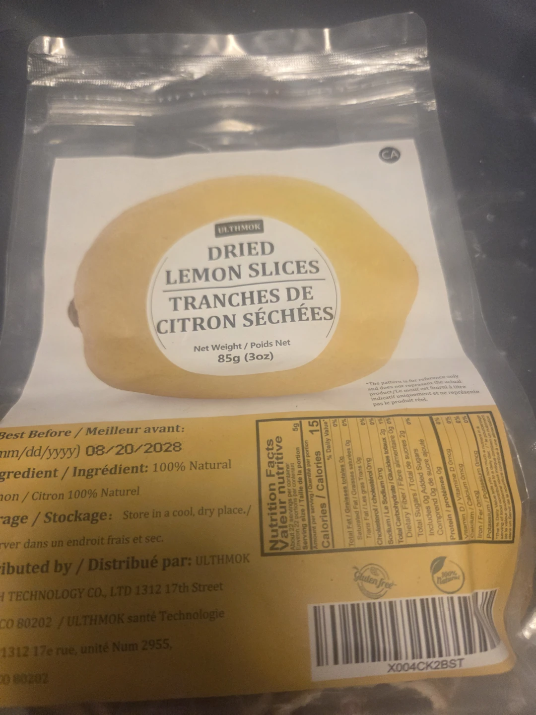 ULTHMOK Dried Lemon Slices - 85g