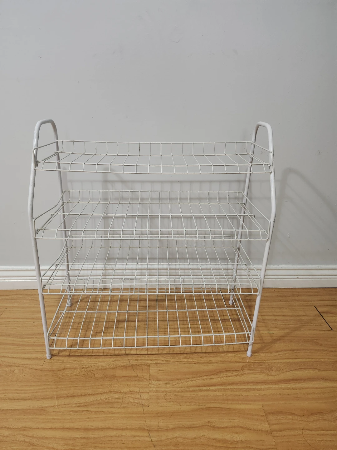 White 4-Tier Wire Shelf Unit