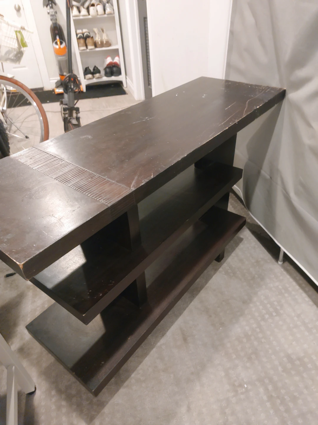 Dark Wood 3-Tier Shelf Unit - photo 2