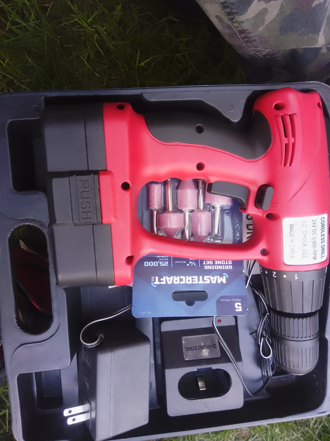 Mastercraft Cordless Drill with Grinding Stone Set - photo 4