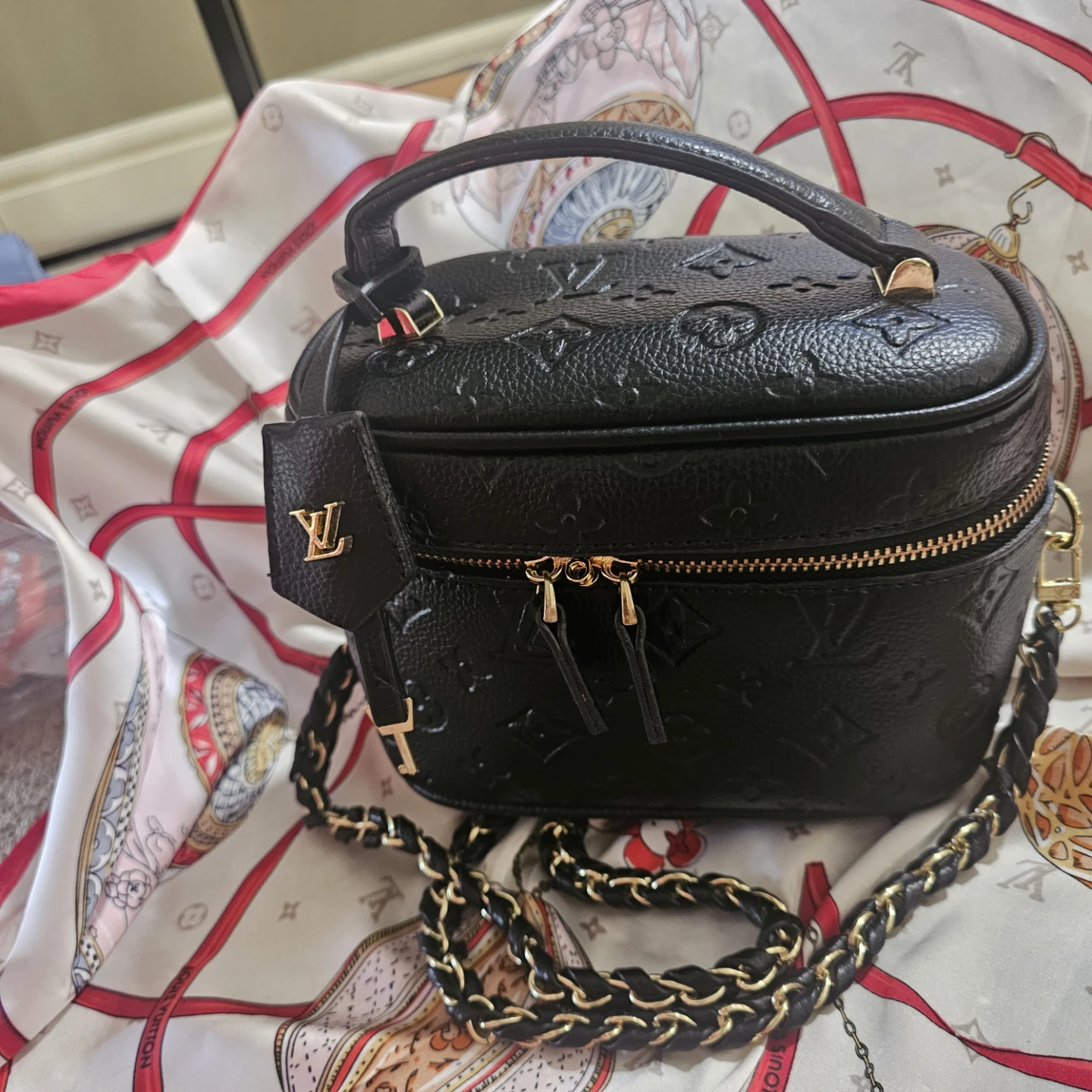 Louis Vuitton Black Monogram Vanity Bag