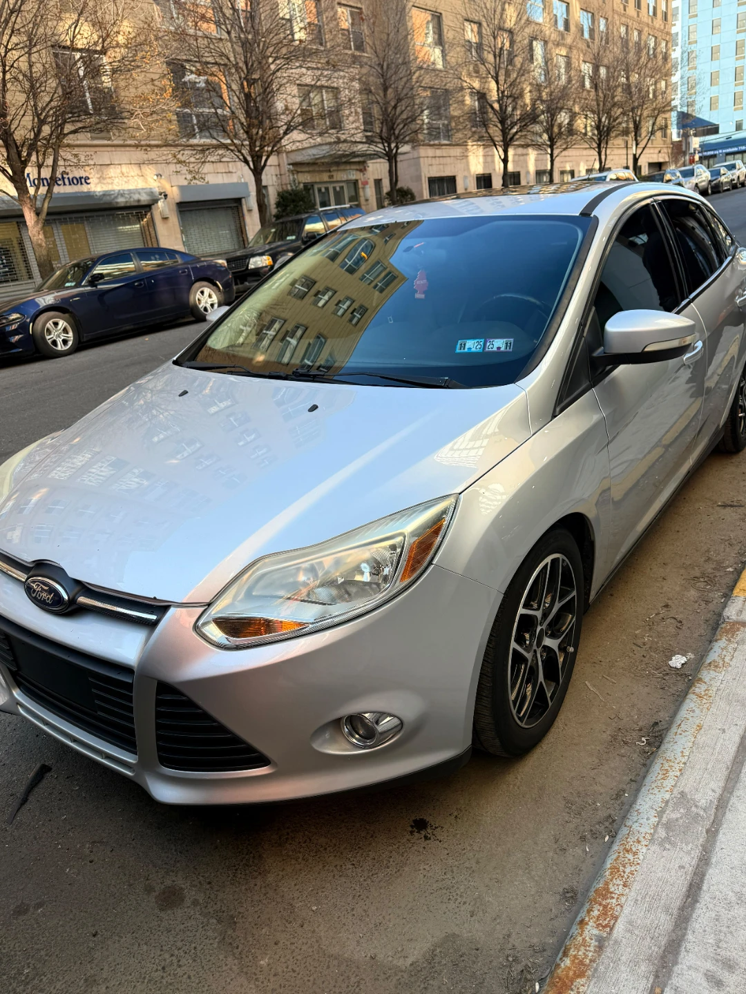 Silver Ford Focus Sedan
