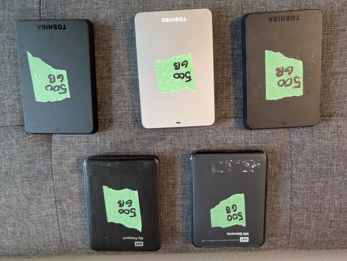 500GB Portable External Hard Drives (WD, Seagate, Toshiba) - photo 2