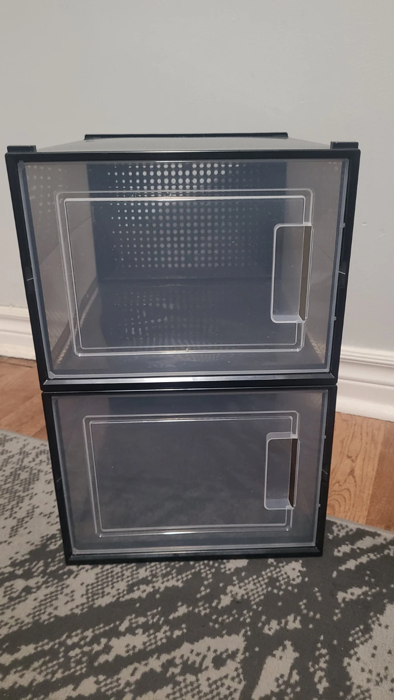 2 Stackable Shoe Storage Boxes