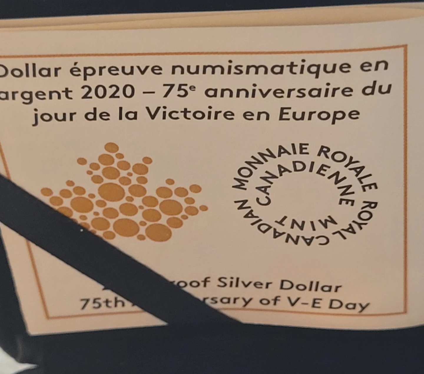 V-E DAY Canada Proof Silver Dollar - photo 4