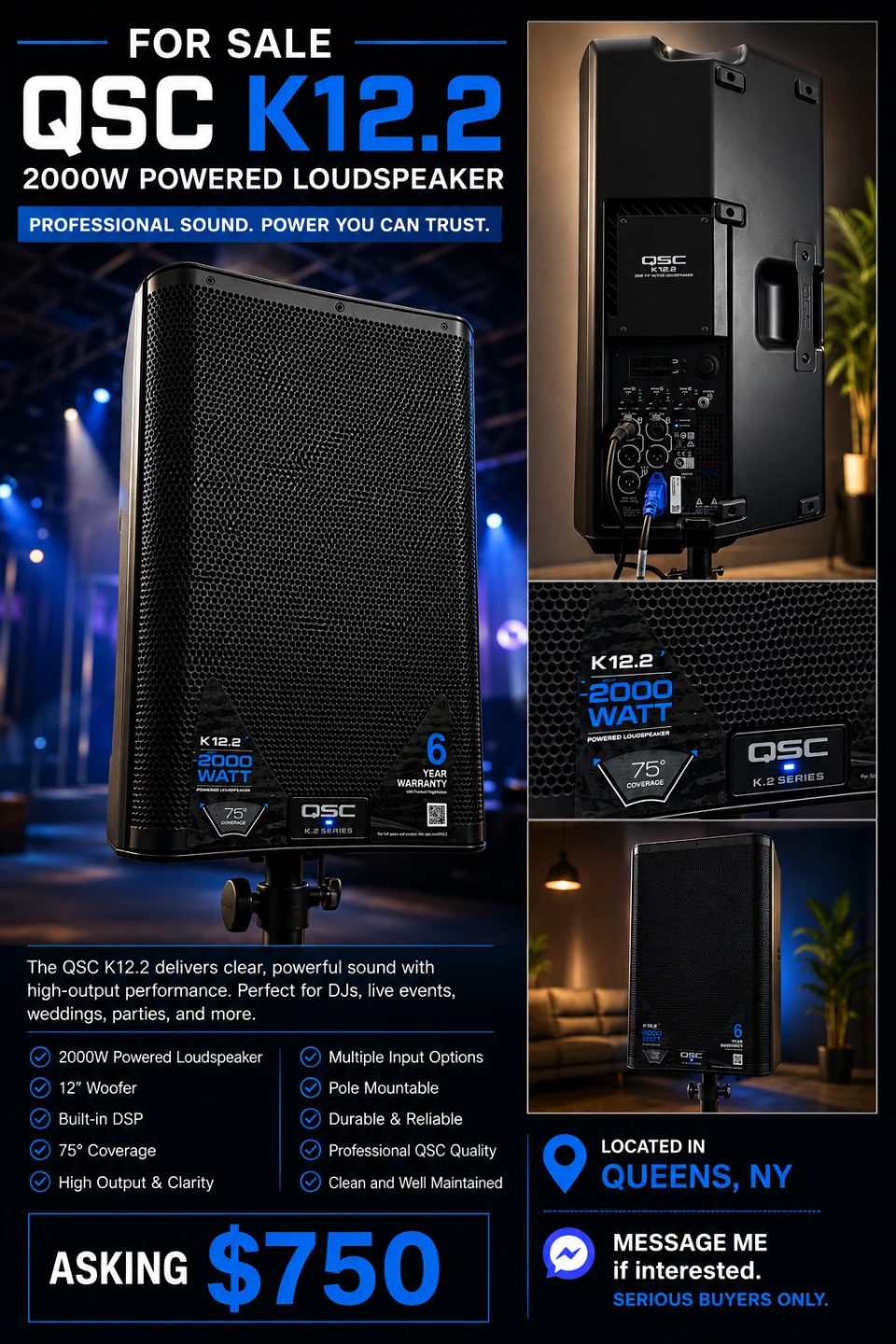 QSC K12.2 2000W Powered Loudspeaker