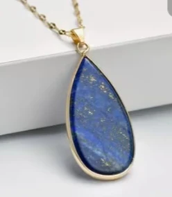 Teardrop Lapis Lazuli Pendant Necklace - photo 5