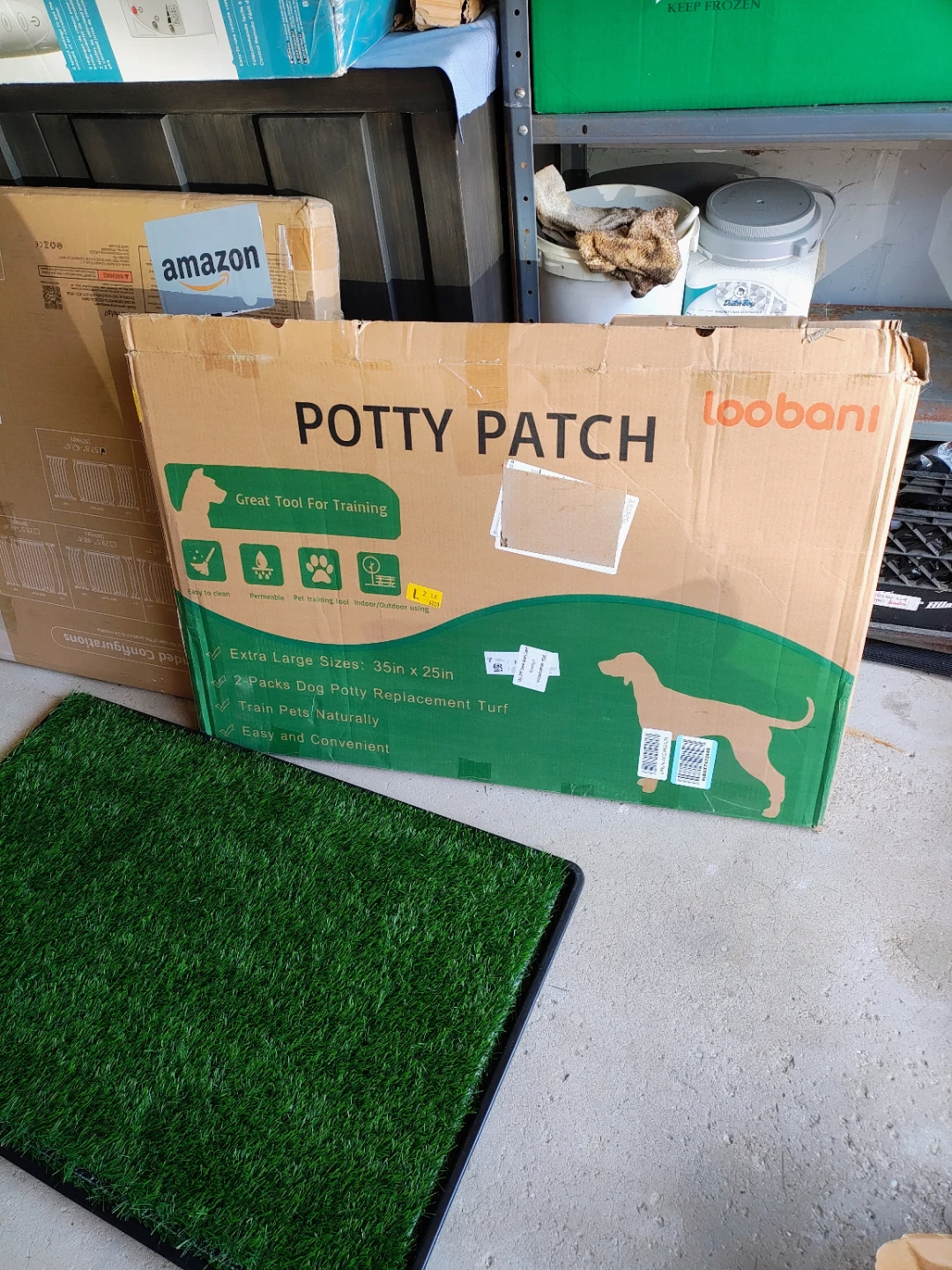 Loobani Potty Patch 35"x25" 2-Pack Dog Potty Replacement Turf