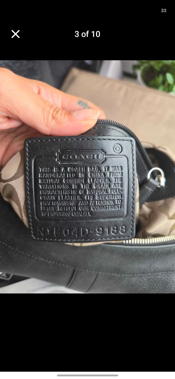 Coach Black Leather Hobo Shoulder Bag - photo 3